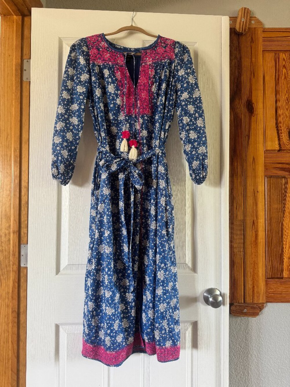 J.Crew Belted Tunic Dress in Night Sky Block Print, Size XS EUC